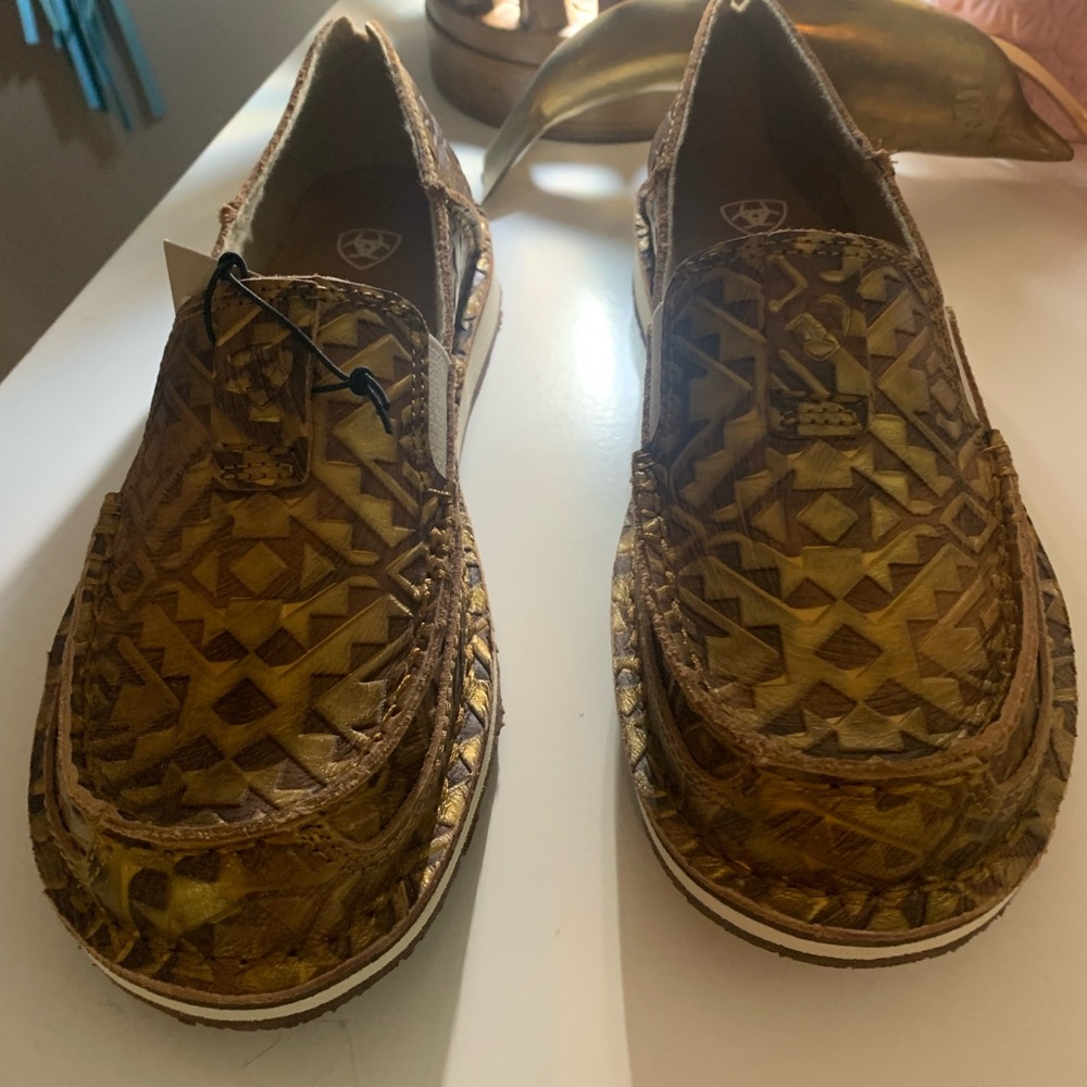 Ariat Women's Tan Geometric Loafers